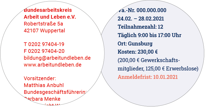 Arbeit und Leben Typografie