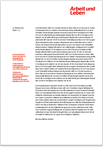 Arbeit und Leben Wordvorlagen 2